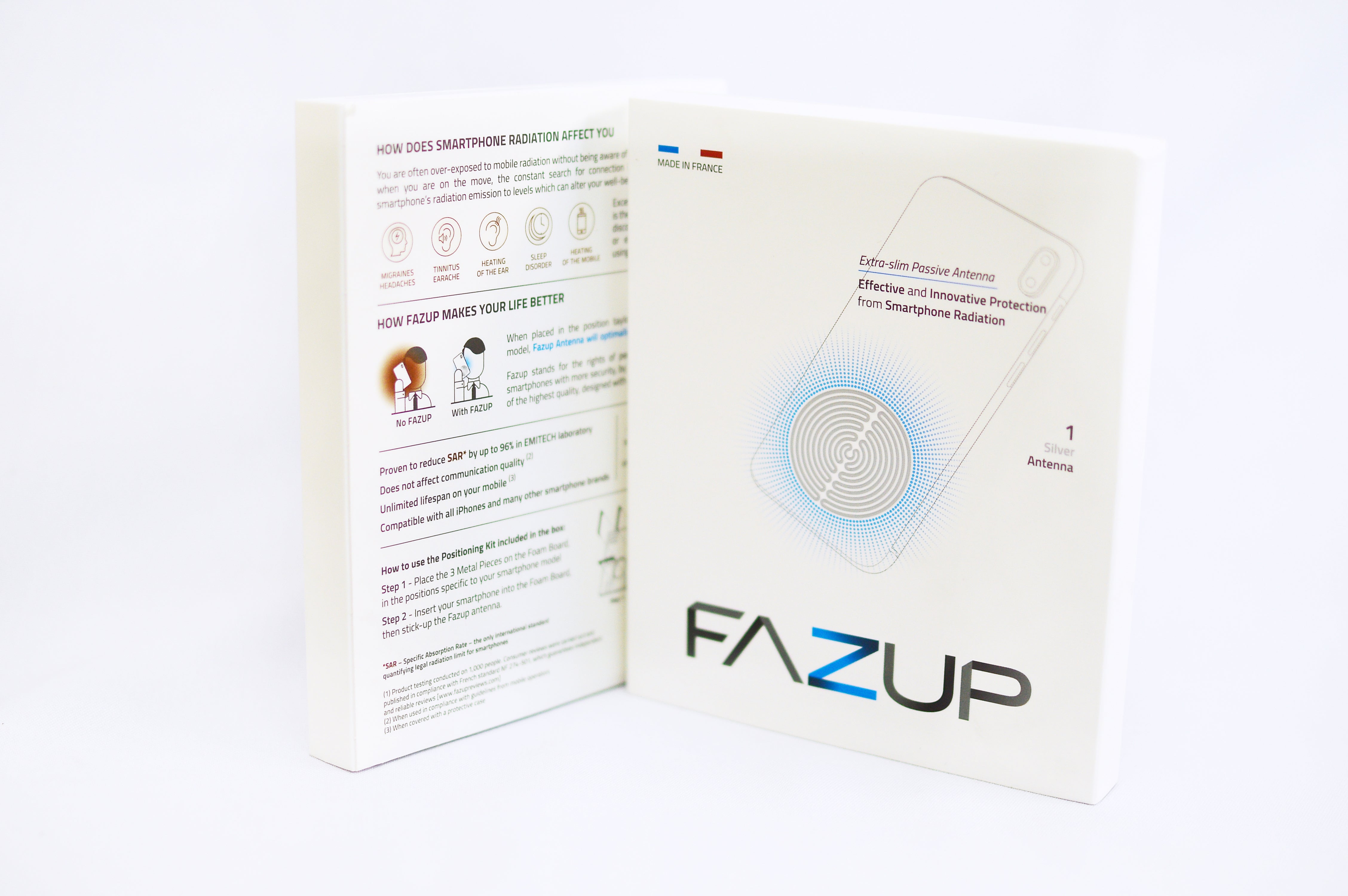 FAZUP Anti-Radiation Sticker Patch SILVER (Single Pack)